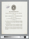 Mandement de chanter le Te Deum "pour garantir la stabilité de le république", 24 thermidor an X.