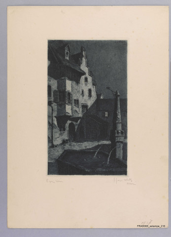 Gravure de Jean-Jacques Waltz dit Hansi : Eguisheim