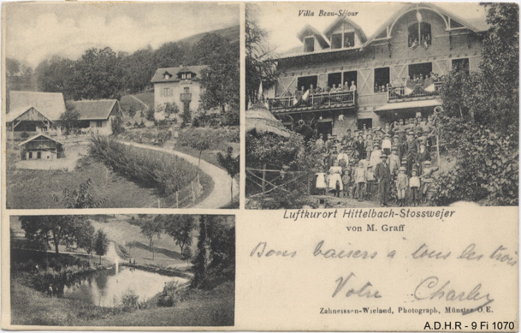 Stosswihr : villa Beau-Séjour, lieu de cure, Hittelbach