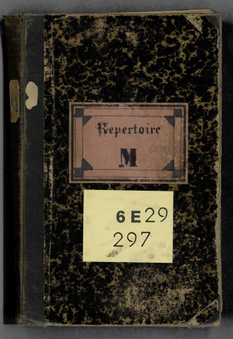 Répertoire alphabétique Lettre M