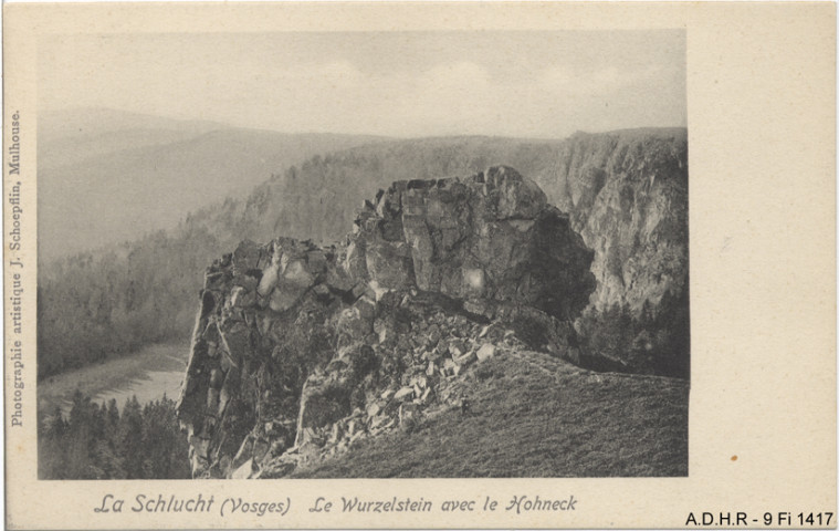 La Schlucht : Le Wurzelstein avec le Hohneck