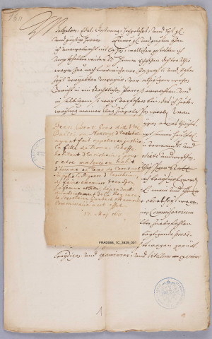 Interrogatoire à la demande de la ville d'Ensisheim de Jean Spon, employé de la Régence, de sa femme et de sa fille, accusées de s'être habillées en homme pour Carnaval.