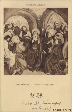 Colmar : musée Unterlinden : Pentecôte de Martin Schongauer