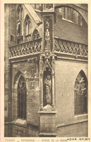 Thann : la collégiale : statue de la Vierge