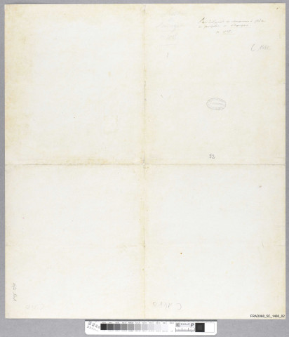 Plan du rez de chaussée de la maison curiale de Bourogne (plan de Kleber)