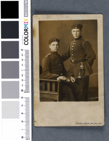 Carte-photo : portrait d'Alfons et d'Henri Grentzinger (décédé en 1918).