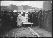 Pose de la Première pierre de la mosquée de Paris.