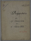 Répertoire chronologique Me Marie Antoine Eugène Welte