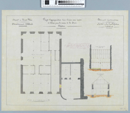 Sous-préfecture d'Altkirch: réparations,appropriation d'une écurie