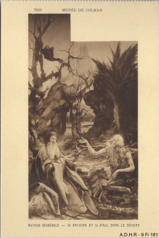 Colmar : musée Unterlinden : saint Antoine et saint Paul de Mathias Grunewald