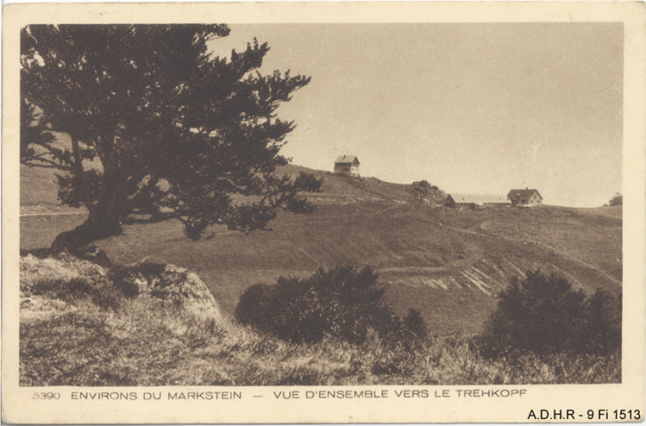 Environ du Markstein : vue d'ensemble sur le Trehkopf