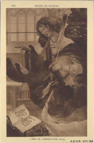 Colmar : musée Unterlinden : Annonciation, l'ange de Mathias Grunewald