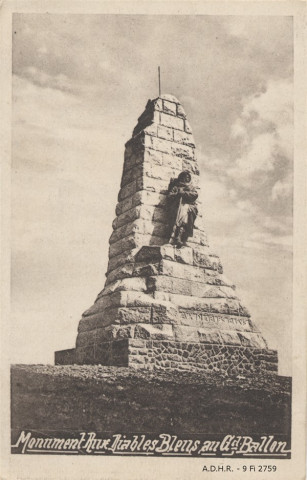 Grand Ballon : monument "aux Diables bleus"