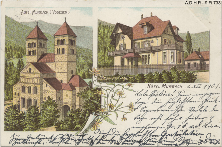 Murbach : abbaye, hôtel Murbach (propr. Wolff)