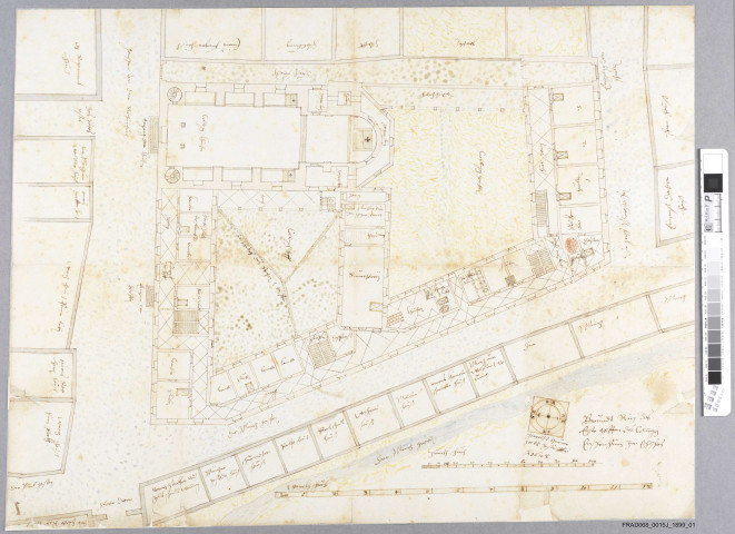 Plan du collège des Jésuites d'Ensisheim. Projet de 1628