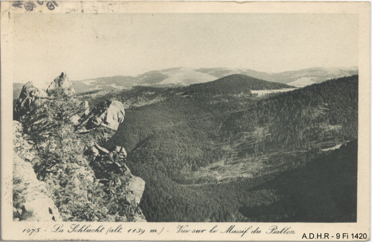 La Schlucht : vue sur le Massif du Ballon