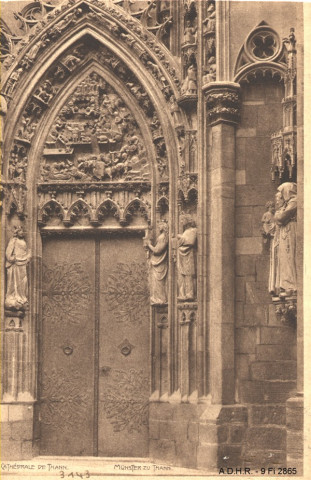 Thann : collégiale : le grand portail (détail)