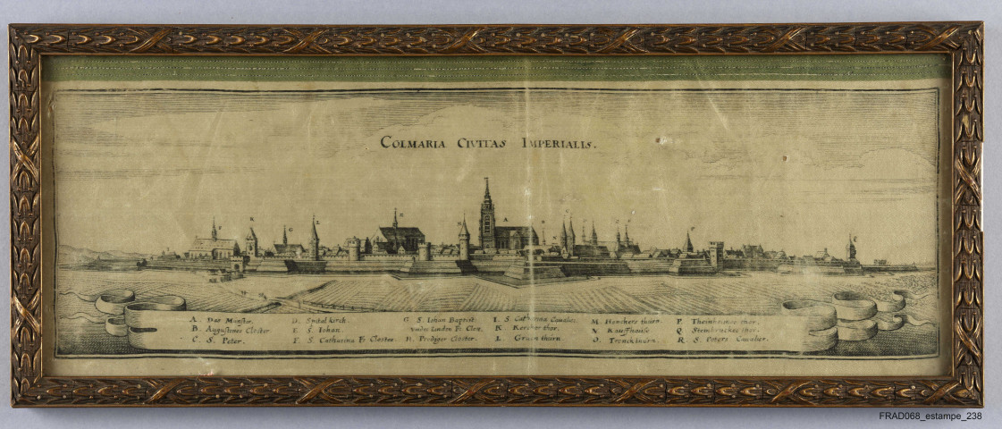 Vue de Colmar par Mérian (1644) : Colmaria Civitas imperialis