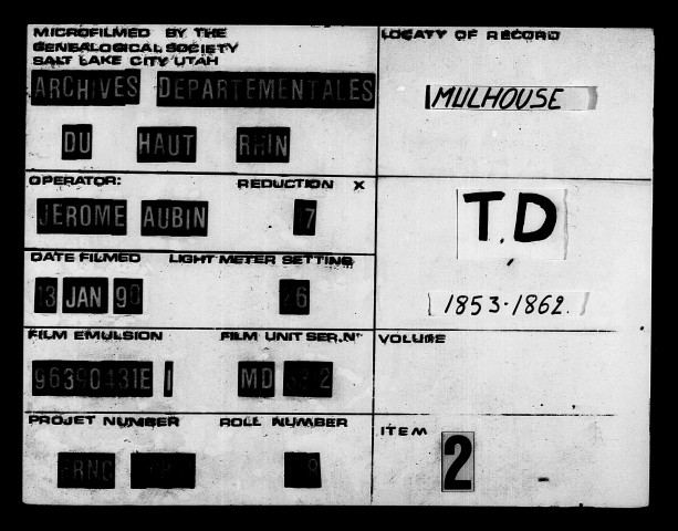 Tables décennales, naissances