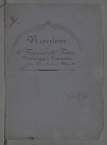 Répertoire chronologique Me François Célestin Feltin
