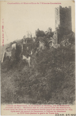 Ribeauvillé : ruines du château de St.-Ulrich