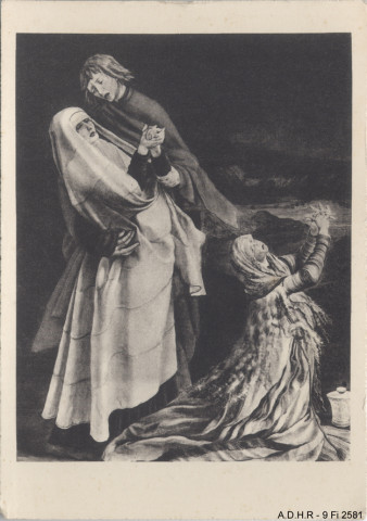 Colmar, Musée Unterlinden, Mathias Grünewald, le Retable d'Issenheim, Crucifixion - groupe de gauche