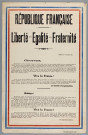 République Française. Organisation journée 18 novembre 1918 à Colmar