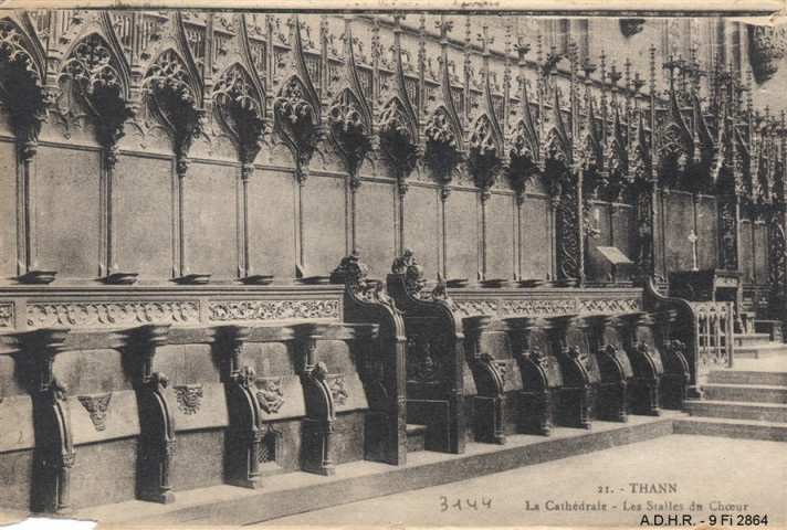 Thann : la collégiale : les stalles du chœur