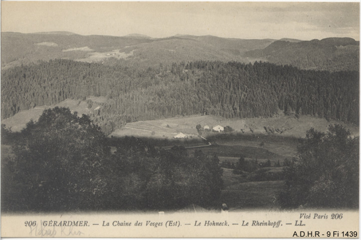 La chaîne des Vosges : le Hohneck, le Rheinkopf