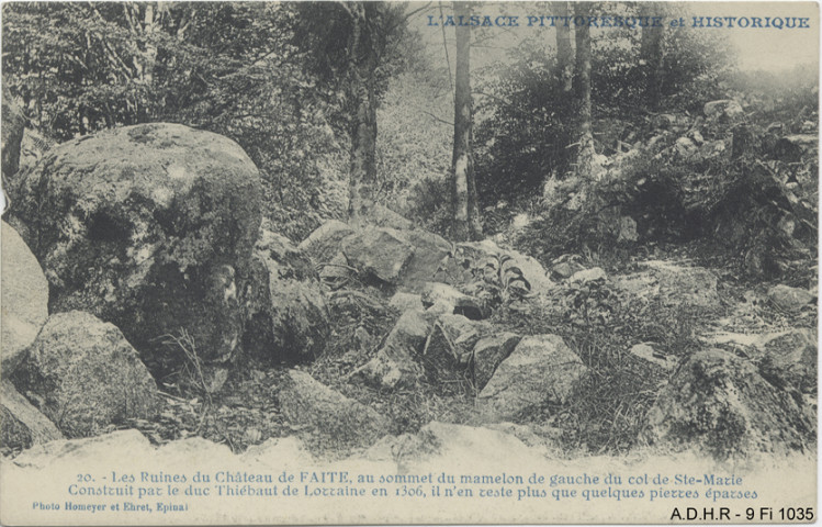 Sainte-Marie-aux-Mines : ruines du château de Faite