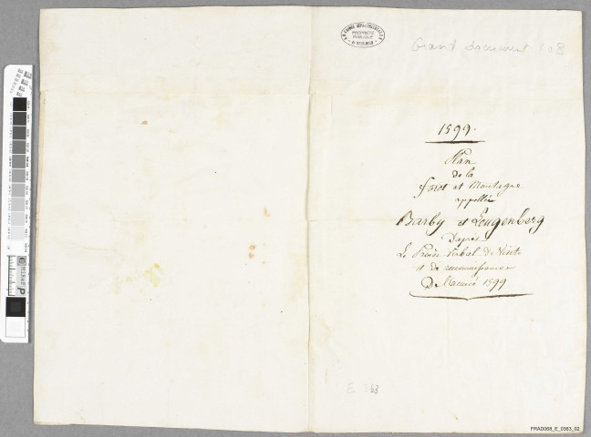 Plan du Lengenberg (village de Lengenberg, abbaye de Marbach, château de Haut-Hattstatt)