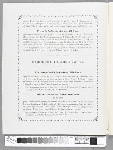 Courses de chevaux : instructions, correspondance