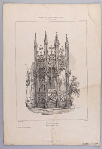 Vieux-Thann : le tombeau du Christ au Vieux-Thann en Alsace. Lith. Bernard et Frey (Pl. du Moyen Age pittoresque. France Xve siècle n° 10)