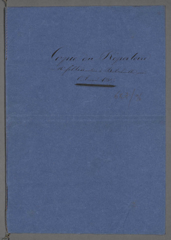 Double et copie de répertoire chronologique Me François Célestin Feltin