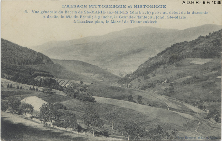 Sainte-Marie-aux-Mines : vue générale du Bassin de Sainte-Marie-aux-Mines