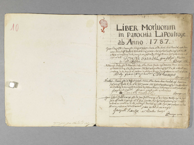 Lapoutroie - Paroisse catholique Sainte-Odile - Registre de sépultures