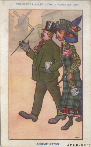 Touristes allemands à Paris par Hansi : assimilation