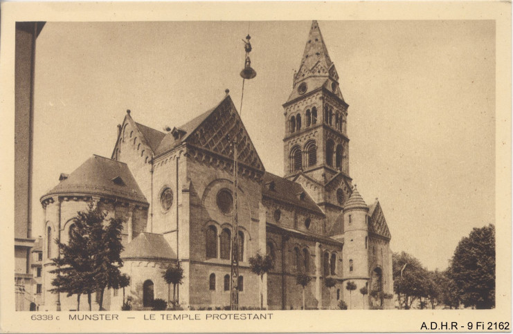 Munster, le temple protestant - Archives d'Alsace - cote 9Fi2162