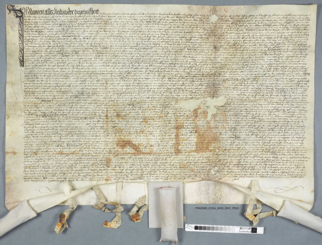 Contrat de mariage J-H de Reinach et Elisabeth Reich de Reichenstein