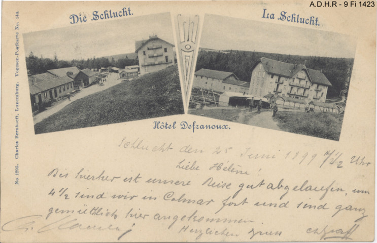 La Schlucht : hôtel Defranoux