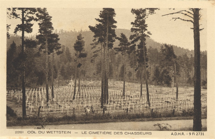 Col du Wettstein, le cimetière des chasseurs