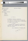 Arrêté portant autorisation d'inhumation d'Adolphe Fritzen (1838-1919), évêque honoraire de Strasbourg, en la cathédrale de Strasbourg. Signé par Alexandre Millerand (1859-1943), commissaire général de la République. 10 septembre 1919