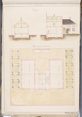 coupes et plan du rez-de-chaussée