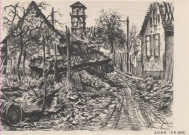 Drusenheim (Bas-Rhin), d'après dessins de Jacques GACHOT, Collection "L'Alsace Sinistrée