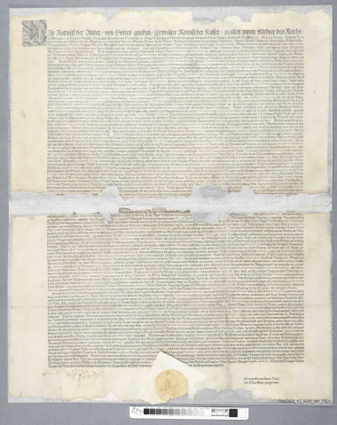 Edit de l'empereur Rodolphe II proscrivant les draps anglais