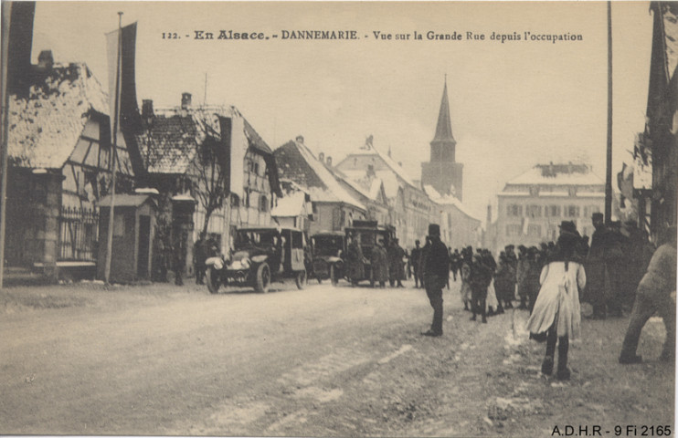 Dannemarie, vue sur la Grande rue (depuis l'occupation)