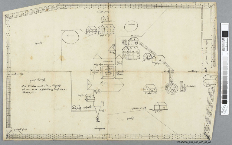 Plan de l'abbaye de Pairis