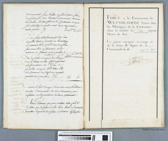 Plans de la forêt de la communauté de Wettolsheim