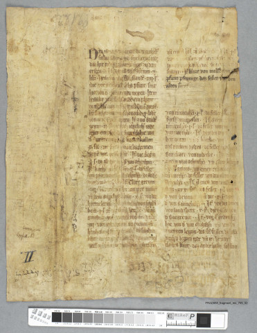 Fragment ms 705
