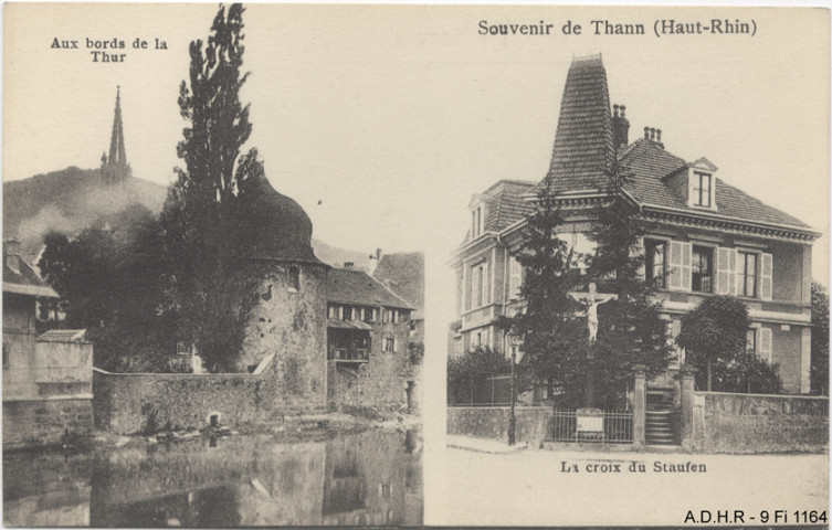 Thann : la Tour des Sorcières, la croix du Staufen